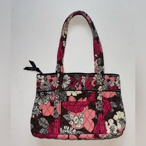 Vera Bradley Vibrant Floral Shoulder Bag - Pink and Brown